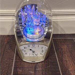 Rhythm Twilight Castle Mantel Clock with Crystal Dome